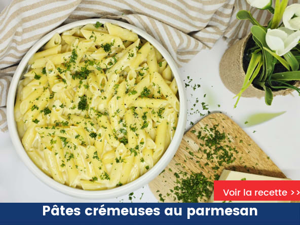 Pâtes crémeuses au parmesan